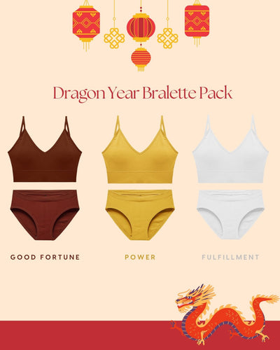 Dragon Year Bralette Pack - Complete Dragon Year PackS/M - Seamless Lingerie
