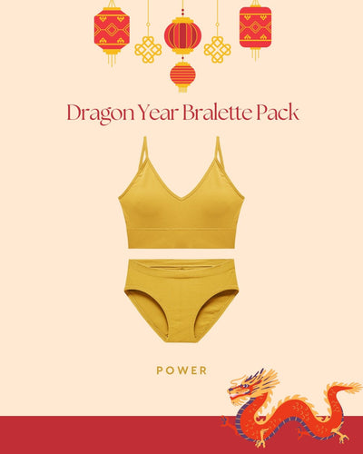 Dragon Year Bralette Pack - PowerS/M - Seamless Lingerie