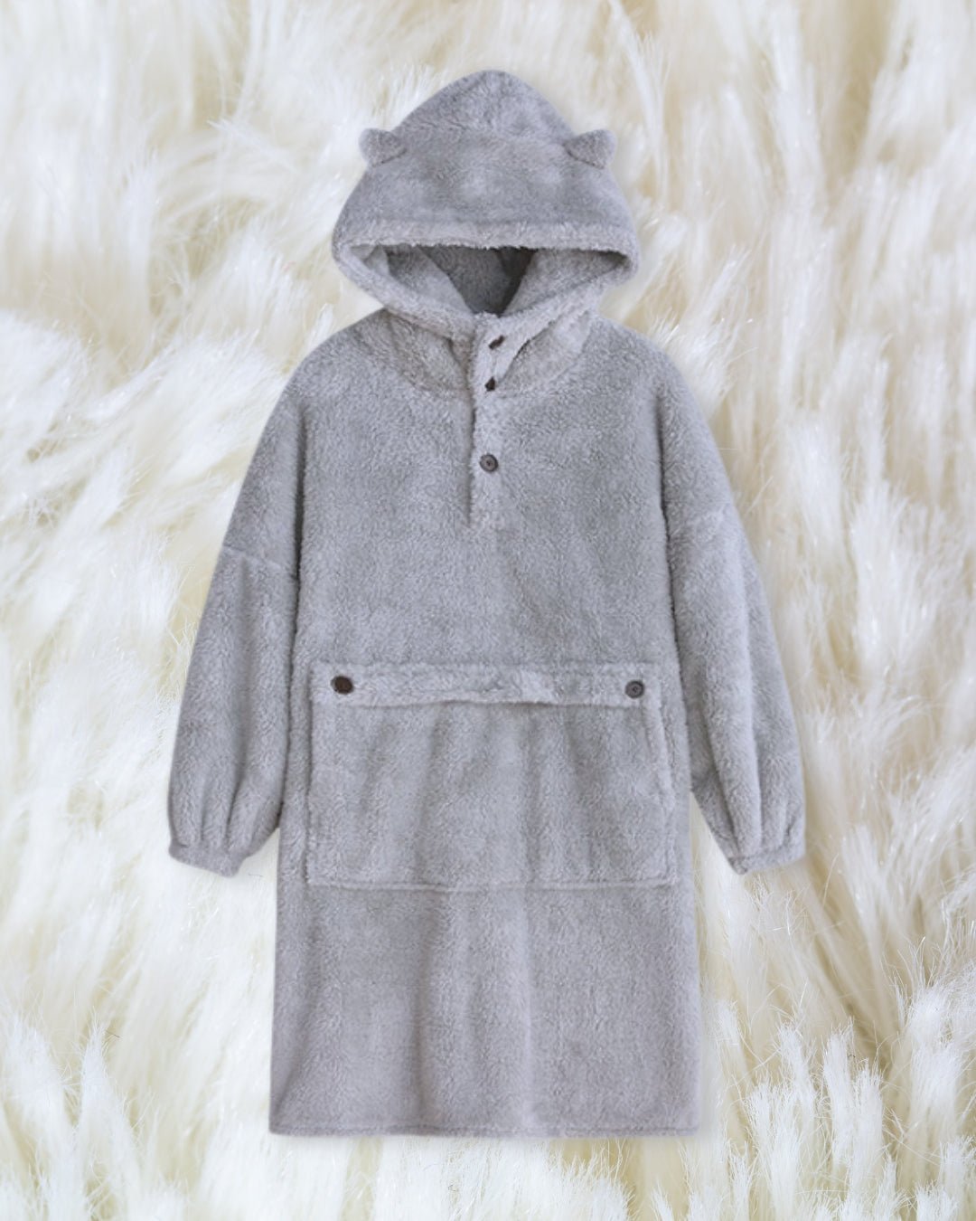 Cableknit Fleece Oversized Lounger Hoodie – Suzy & Me Collection
