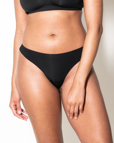 Second Skin Invisible Thong - BlackL - Seamless Lingerie